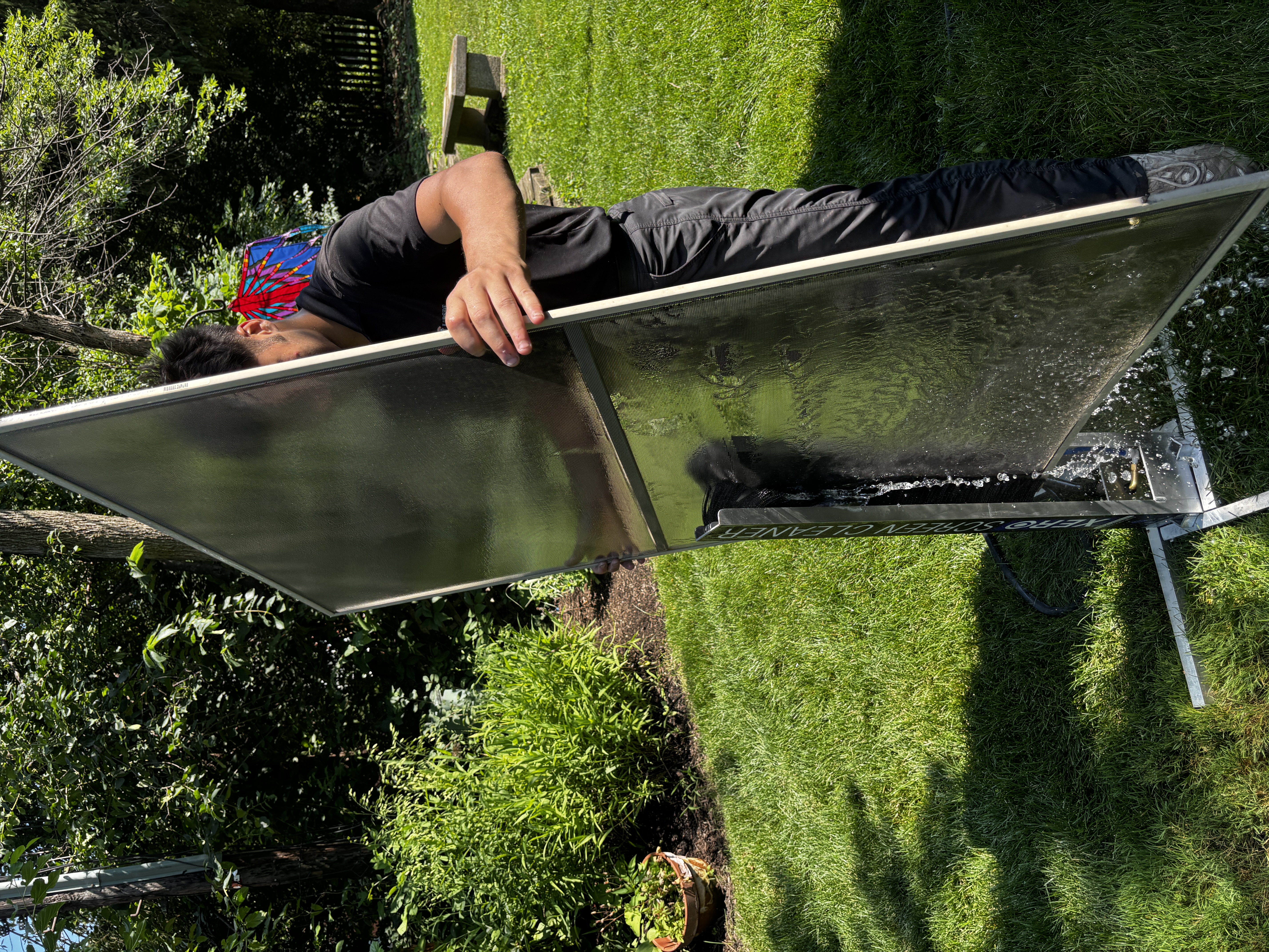 Screen cleaning with squeegee tool