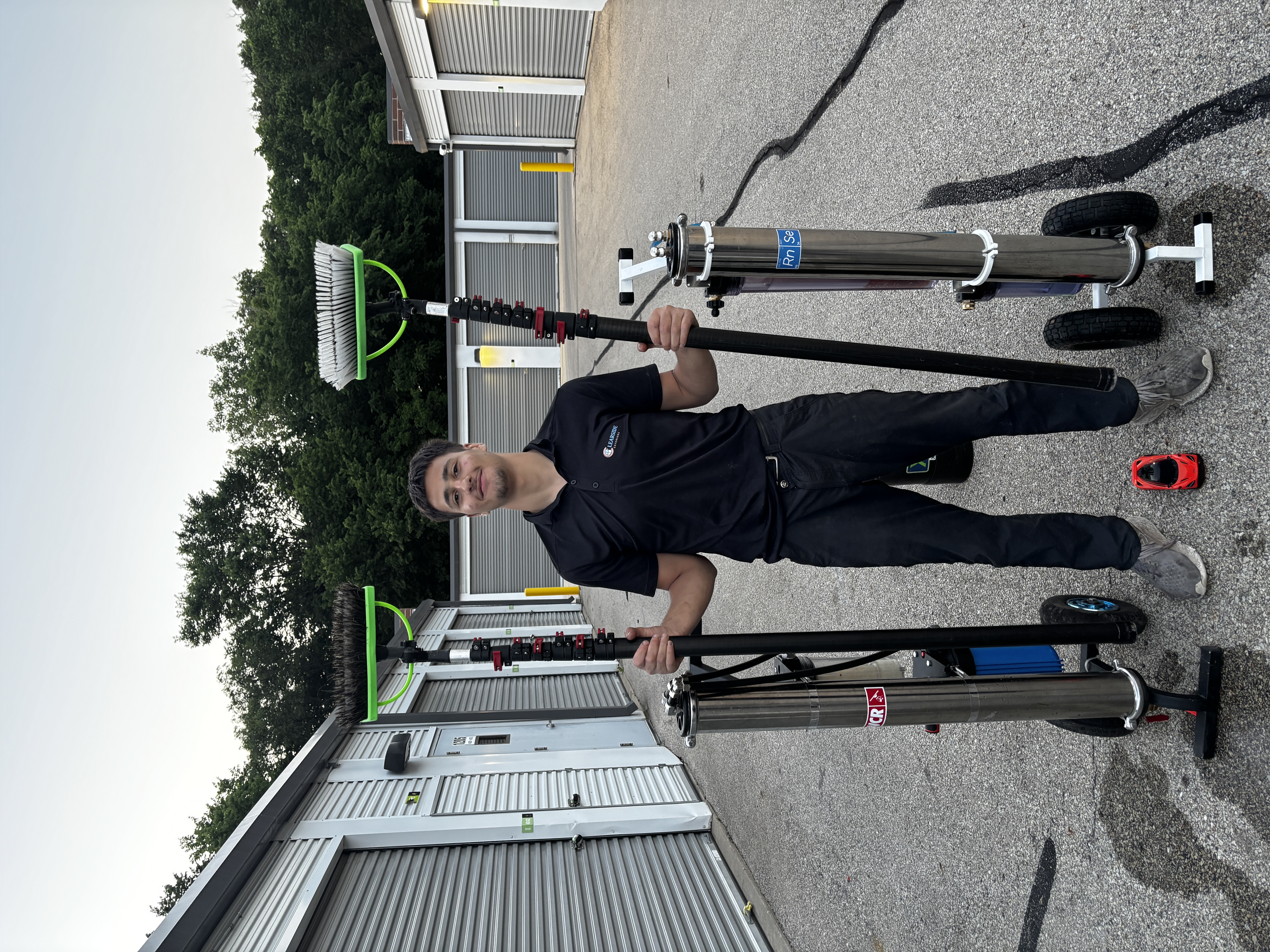 ClearSide Exteriors founder with professional equipment